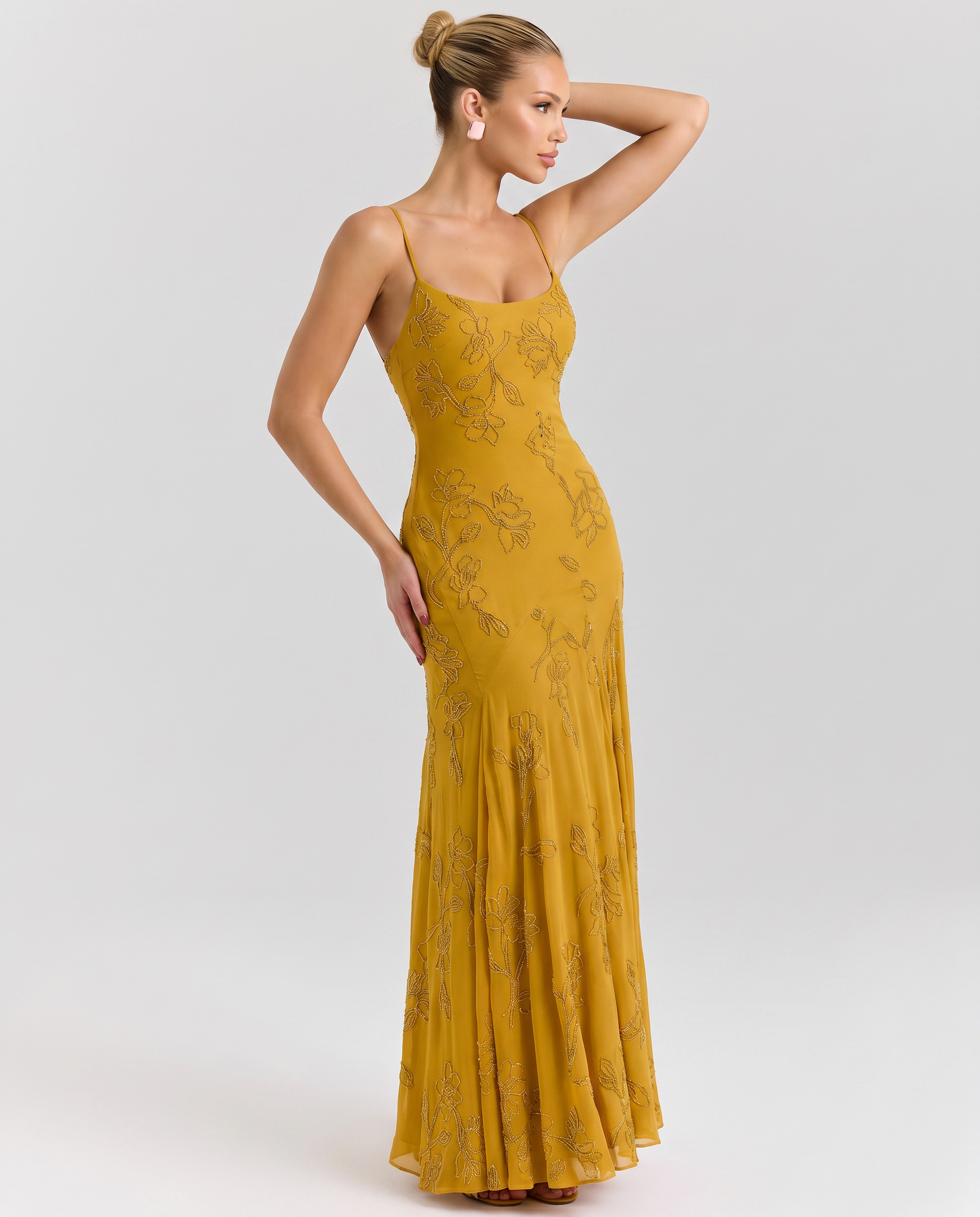 Aurora • Vestido Maxi Perlado