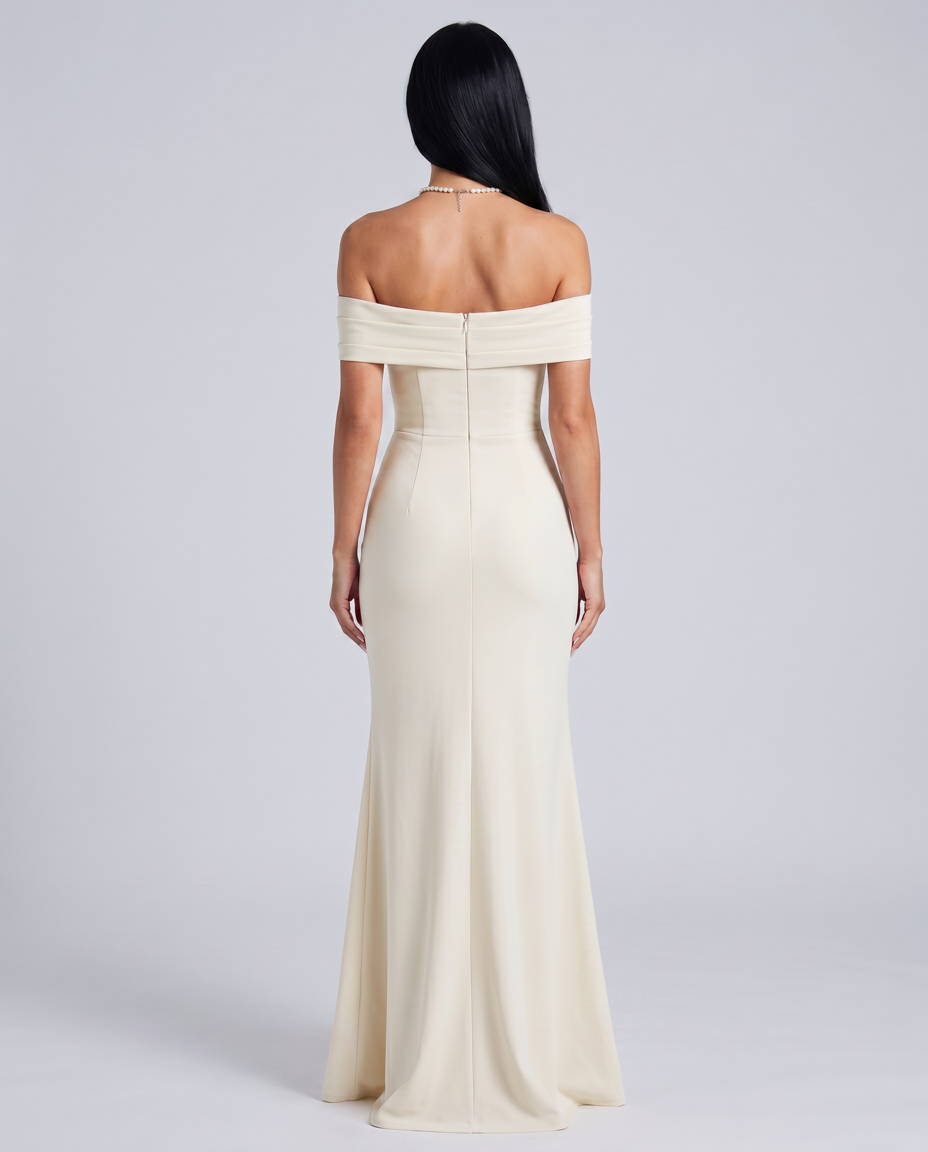 Miriam • Vestido Maxi Off Shoulder con Abertura