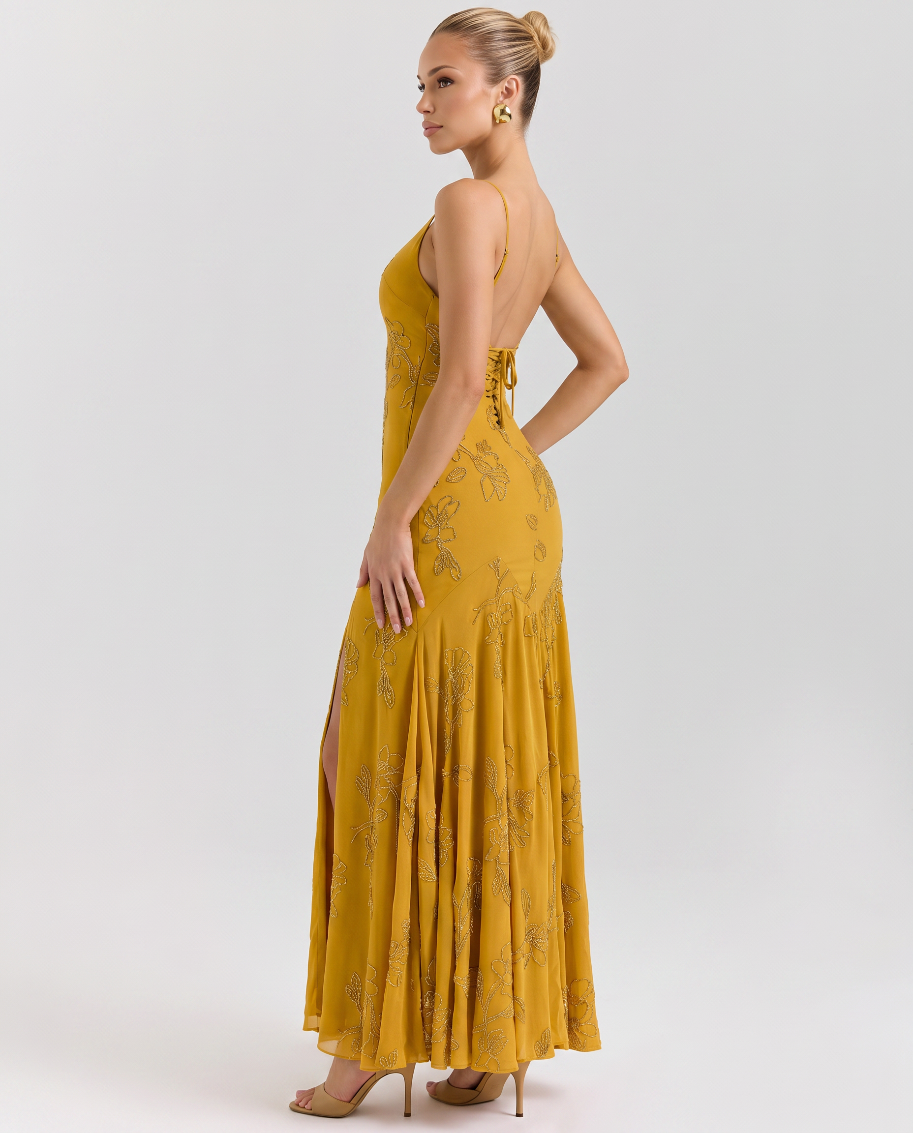 Aurora • Vestido Maxi Perlado